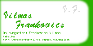 vilmos frankovics business card